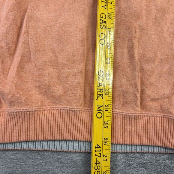 Tommy Bahama Sweater Mens Large Orange Reversible Quarter Zip Pullover T21797 - Picture 10 of 15